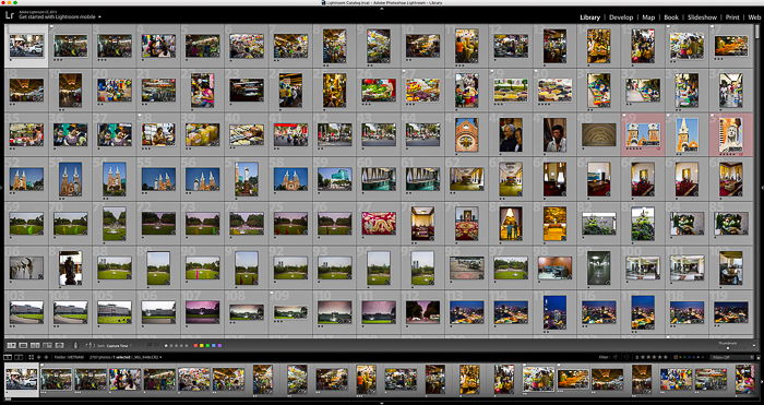 A screenshot of editing photos in Lightroom