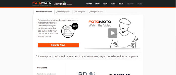 Fotomoto homepage