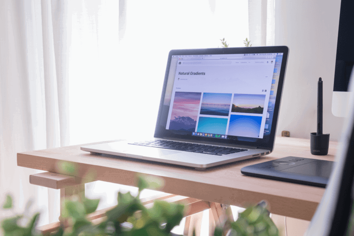 Photo of a laptop on a desk