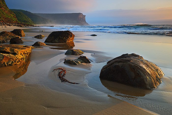 A stunning beach seascape shot using side natural light
