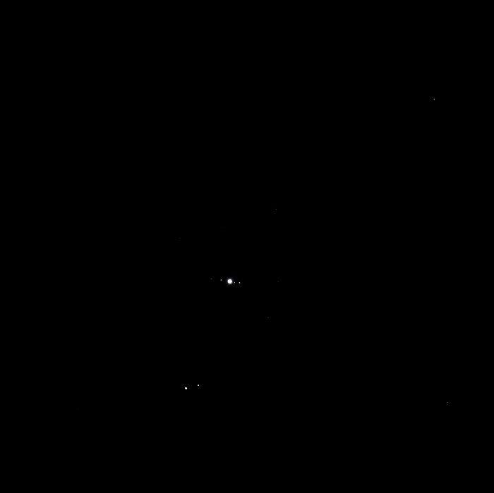 Jupiter and four of its four Galilean Moon.