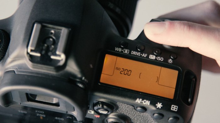 close-up photo of the iso settings of a camera