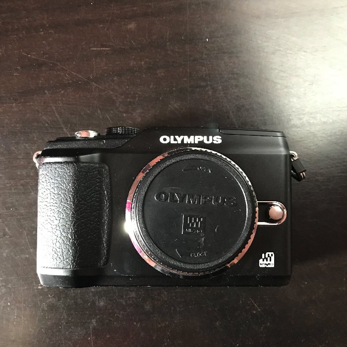 One of the first Olympus mirrorless cameras: the EPL-2 with MFT sensor and no EVF.