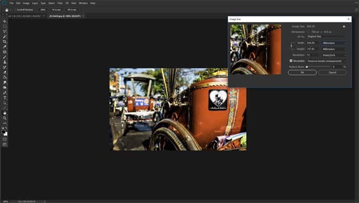 Screenshot of making a collage in Photoshop