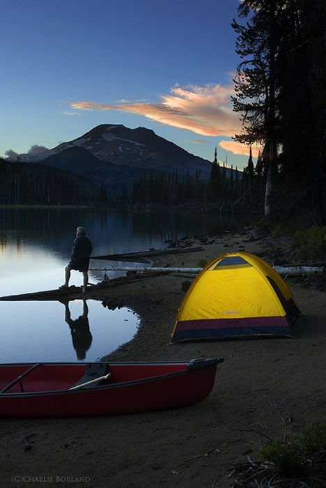 A solo adventure photography shot at South Sister Mountain, Oregon