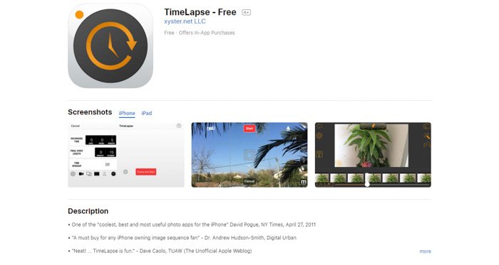 free time lapse tool