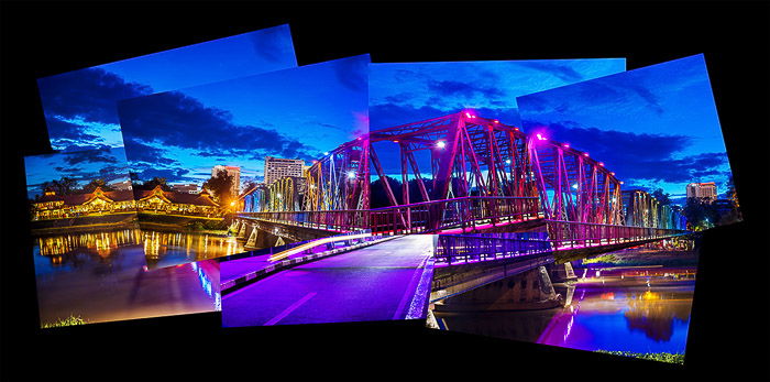 A photomontage of a bridge, how to use the brenizer method