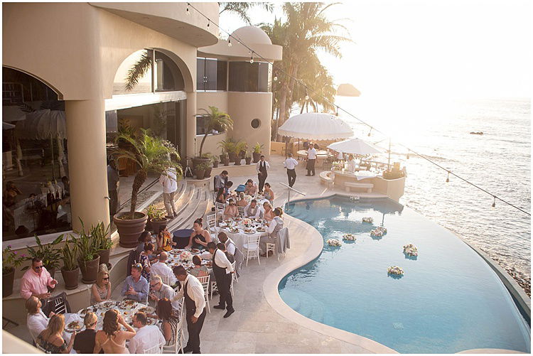 wedding celebrations at a poolside