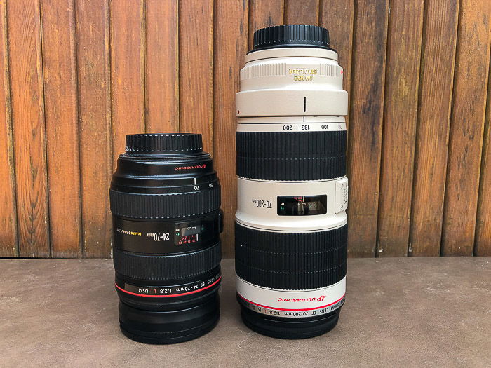 Two lenses for stock photography shots