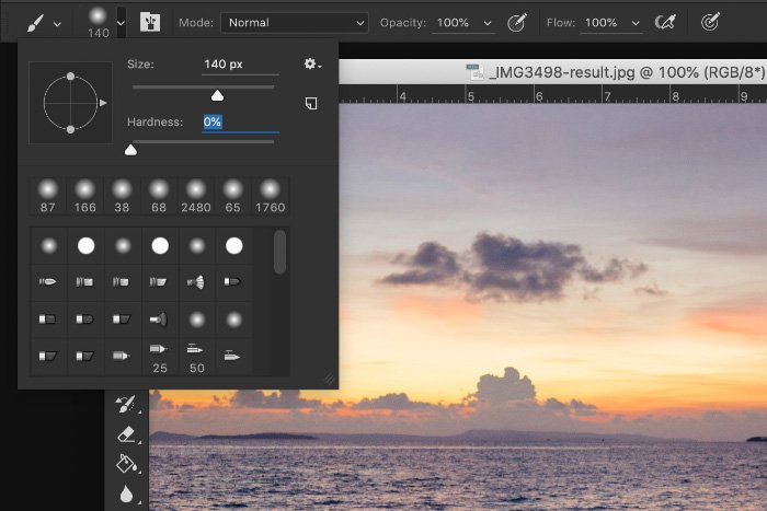 Screenshot showing how to remove people from photographs using photoshop