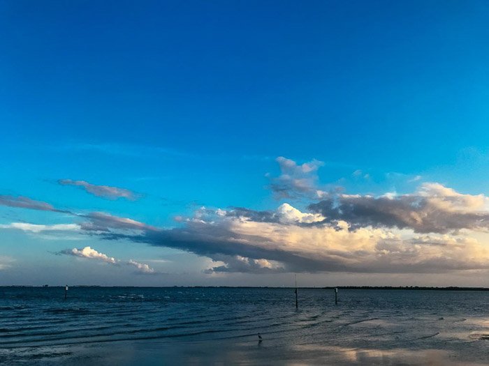 A HDR iPhone photography shot of cloud over a seascape
