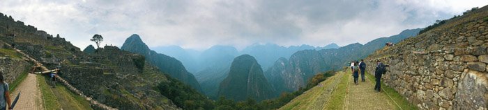 A stunning panoramic picture of a mountainous landscape with iPhone camera Processed with VSCO with l4 preset