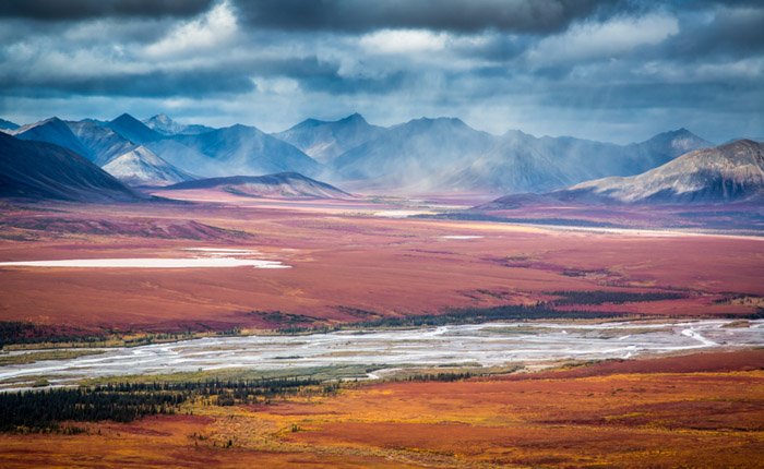 A fall Photography shot of Noatak Preserve showing Kelly River in Alaska