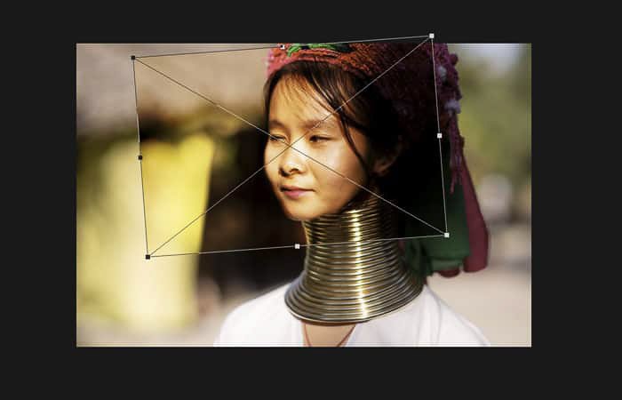 Screenshot showing a woman's portrait place over another to show how to merge photos in Photoshop