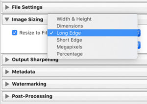 lightroom export settings for facebook