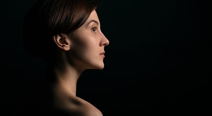Atmospheric portrait of a female model