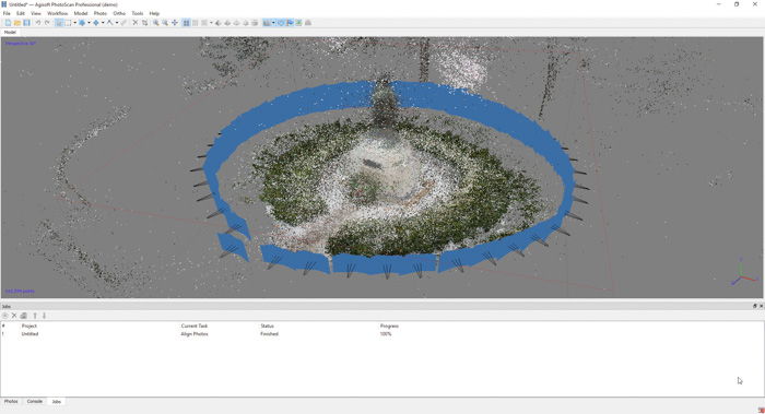 A screenshot showing how pair preselections to create a 3d model from photos using agisoft photoscan