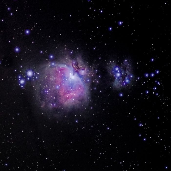 M42, the Great Orion Nebula in the Northern Hemisphere.