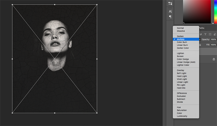 A screenshot showing how to create abstract portraits in Photoshop