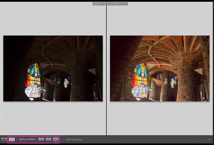 A comporison of before and after correcting an underexposed photo - how to correct exposure in Lightroom