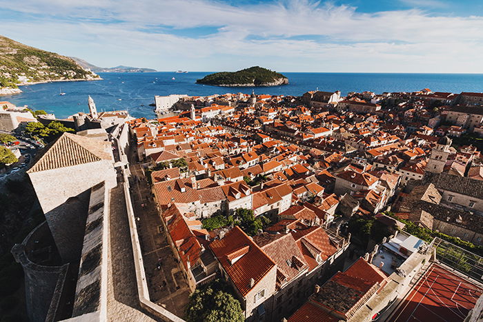 An aerial cityscape of Dubrovnik, Croatia - best european cities to visit