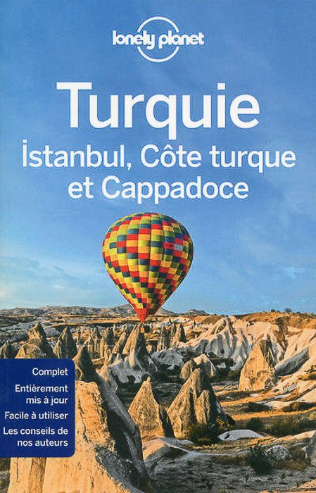 A Lonely Planety guide to turkey with a hot air balloon picture on the front cover