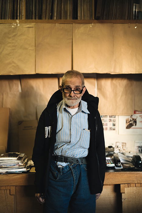 An environmental portrait of a man indoors