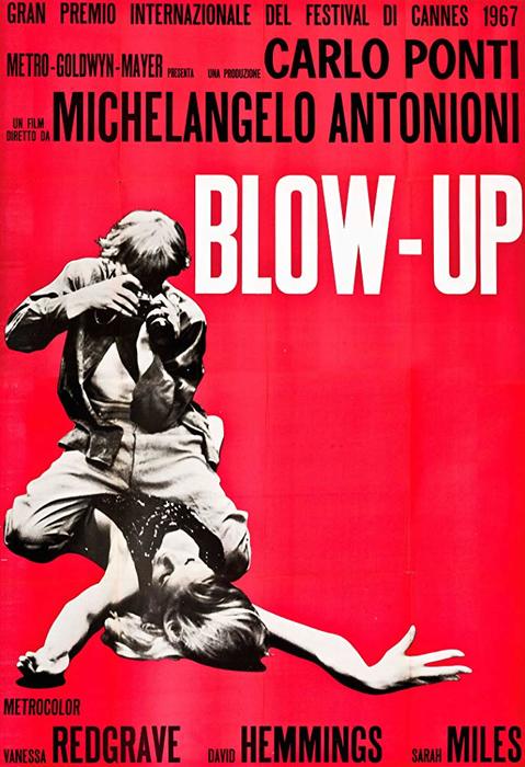 The film poster for Blow Up - 1966, best photography movies 