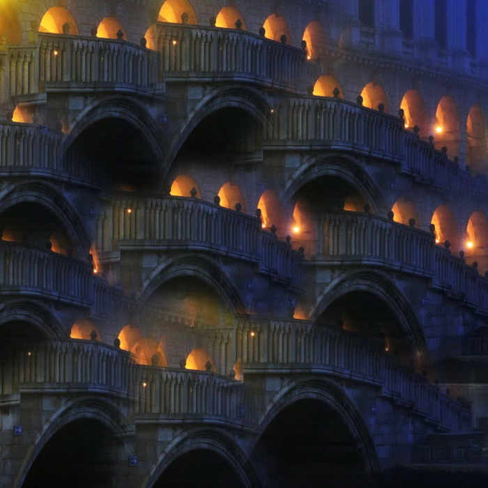  Venetian Bridge Abstract - by Csilla Zelko