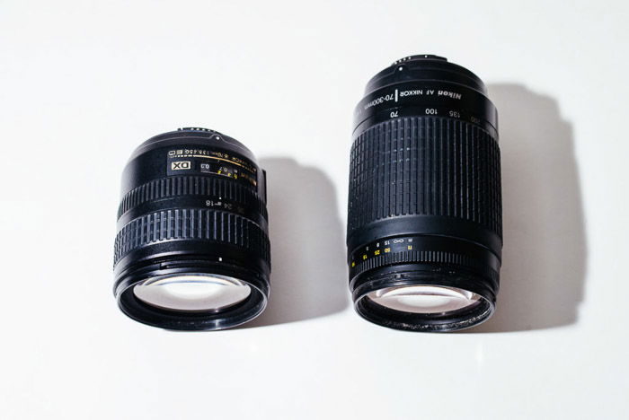 Two lenses for taking zoom burst photos