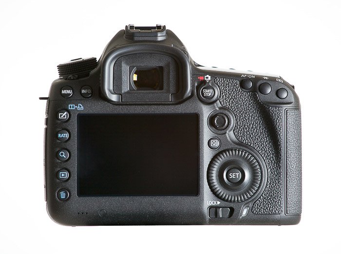 The LCD screen on a DSLR camera - parts of a camera