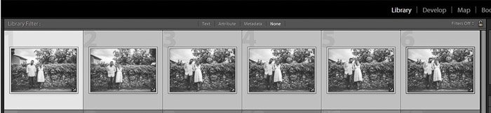 A screenshot showing how to batch edit in Lightroom - selected preset