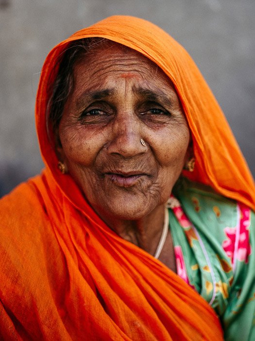 A portrait of an Indian woman