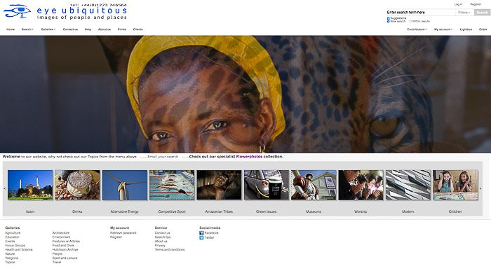 A screenshot of Stock photography homepage - sell photos online to stock agencies