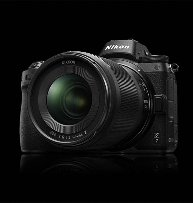 A front view of the Nikon Z7 Mirrorless camera