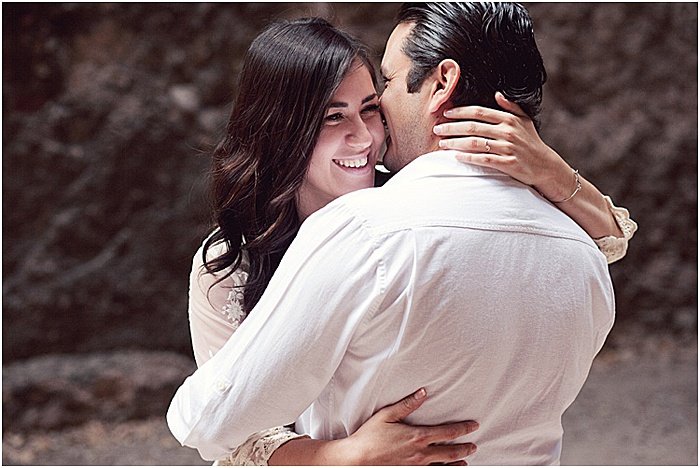 Emotional photography shot of a couple embracing and smiling