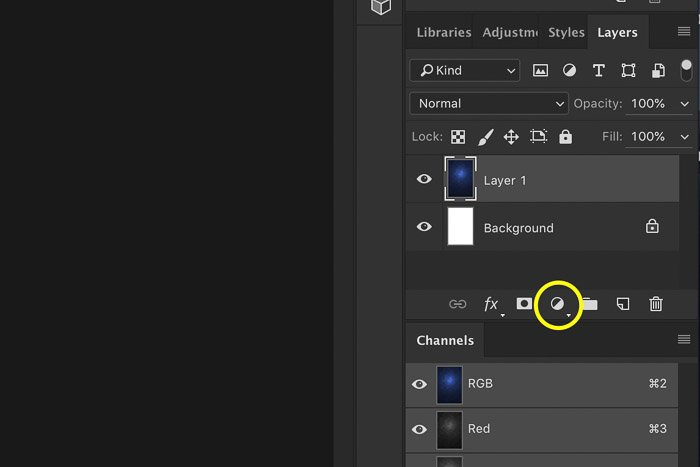 A screenshot showing how to create a Digital background in Photoshop - change the colour of the photoshop background