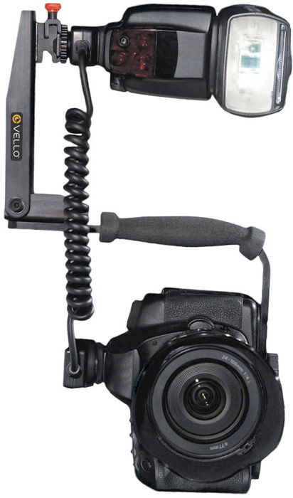 Vello QuickDraw Rotating Flash Bracket - camera flash bracket