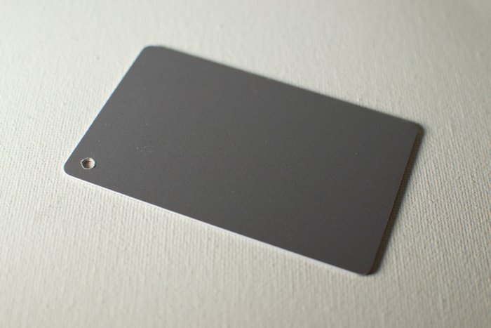 A grey card for photography