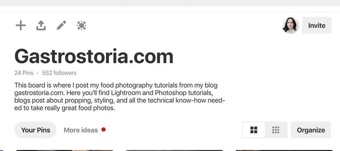 A screenshot of pinterest photography keywords