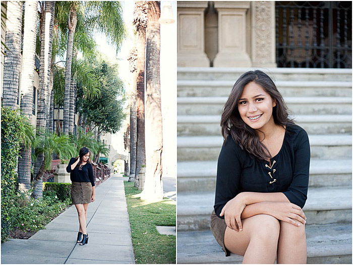 A diptych portrait of a young woman posing outdoors - teen photography