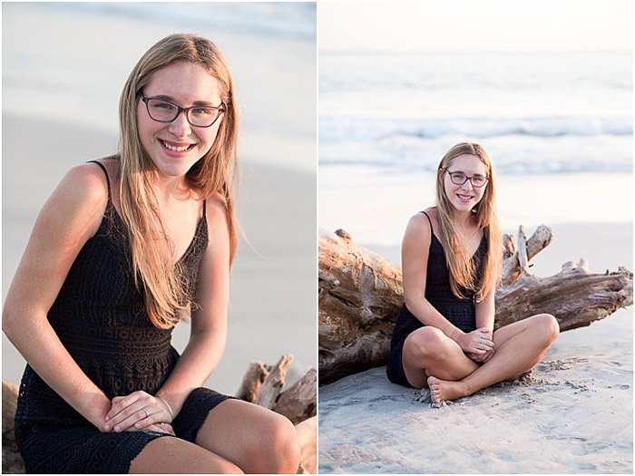 A diptych portrait of a young woman posing outdoors - teen photography