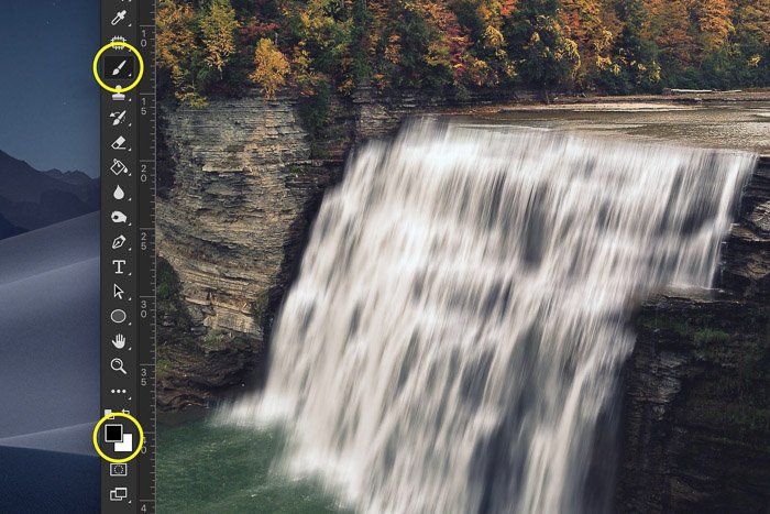 How to add waterfall effect in Photoshop -