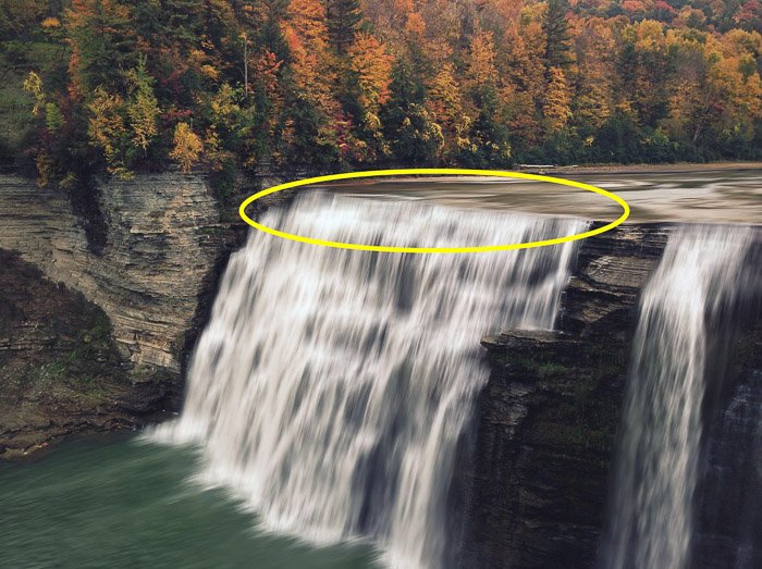 How to add waterfall effect in Photoshop - warp tool