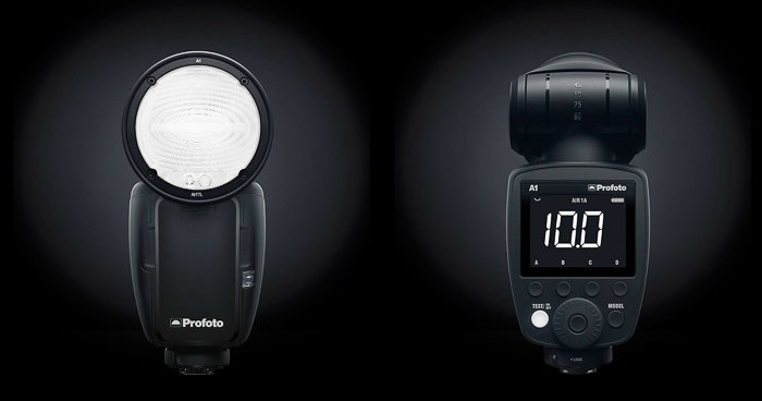 the Profoto A1 from back and from view
