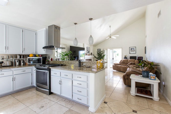 A bright and airy kitchen interior photography for real estate