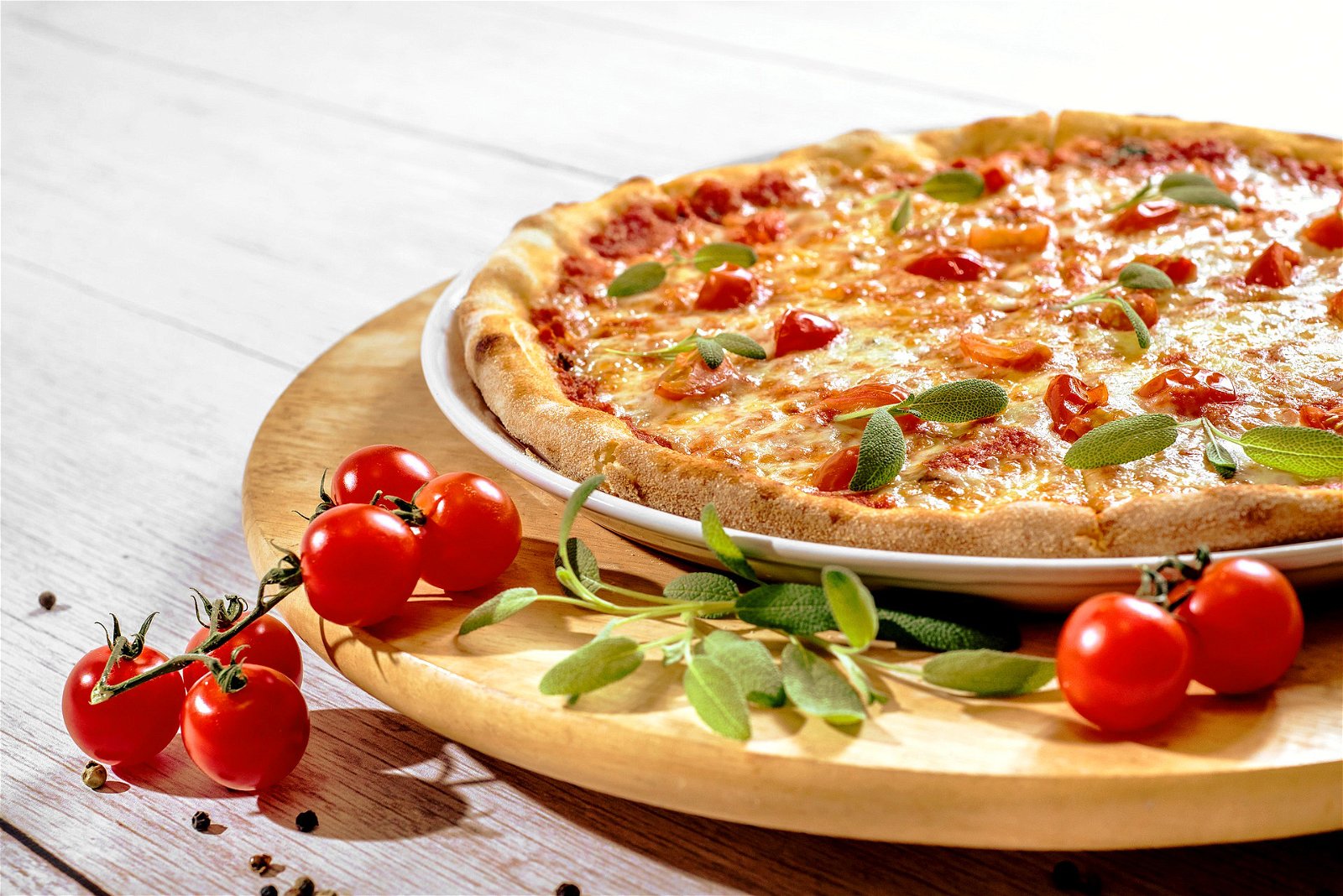 A food photography shot of a pizza - food photography tips