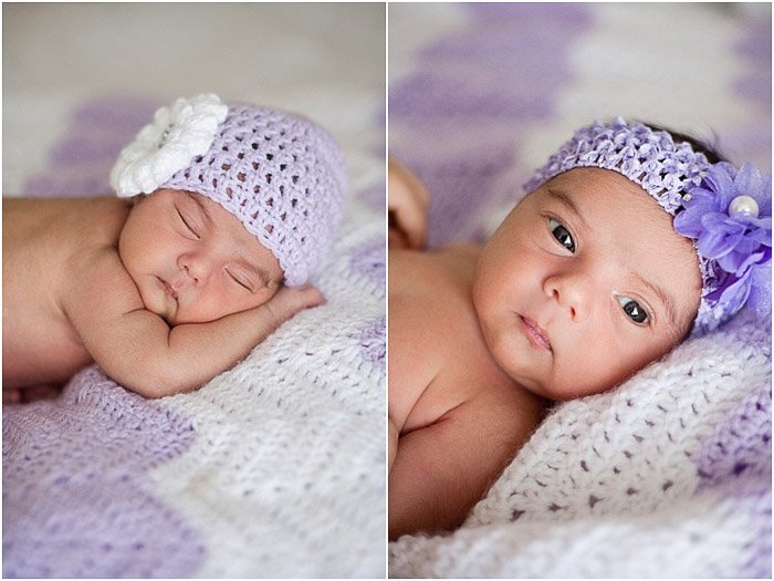 Sweet diptych portrait of a newborn baby - newborn photography mistakes to avoid