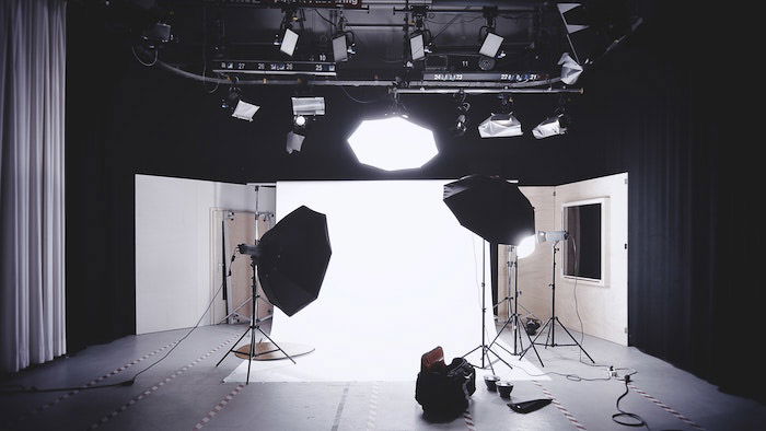 Studio lighting setup for photography