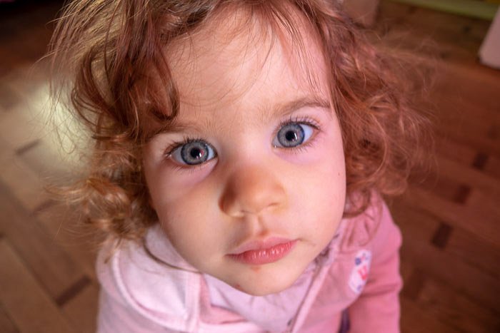 Sweet close up of a young girl